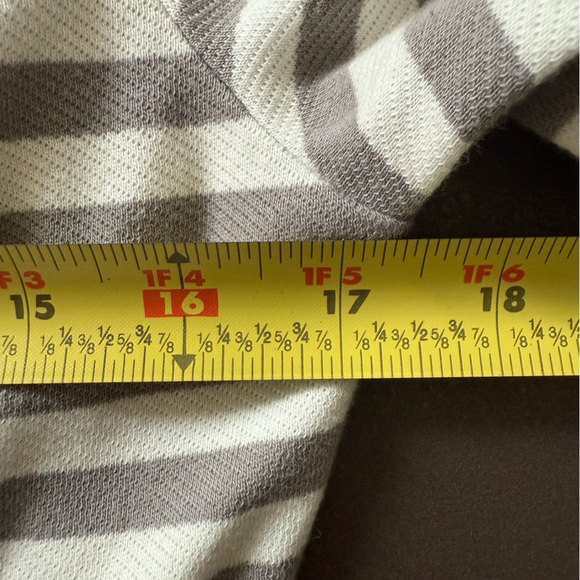 Caslon Women’s Gray White Striped Blazer Jacket Size Small Cotton - Picture 11 of 16